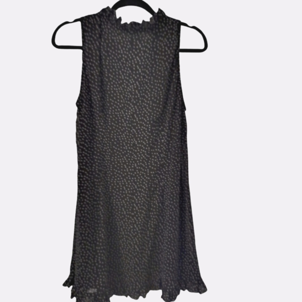 Miss Cherry polka dot Frill high neck Mini in size 10 - Picture 2 of 11
